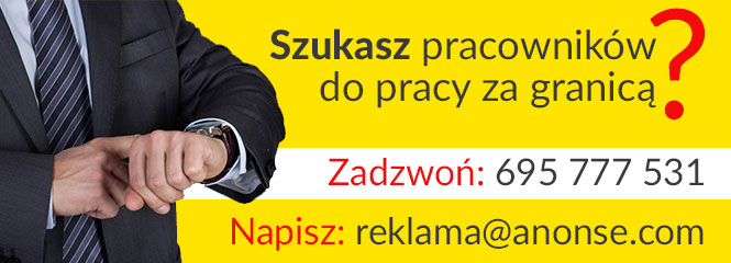 Anonse - Szukasz pracownika dla Swojej Firmy zadzwo 695-777-531
Portal Anonse.c - Portal Anonse.com Walentyna Wienska