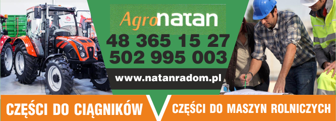 Anonse - sprzedaż naprawa części rolniczych sprzedaż ciągników maszyny rolnicze  - AGRONATAN DOROTA WITKOWSKA