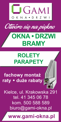 Anonse - Okna drzwi bramy rolety parapety Gami Przedsibiorstwo Usugowo - Handl - Przedsibiorstwo Usugowo-Handlowe GAMI Mirosawa Gaecka 