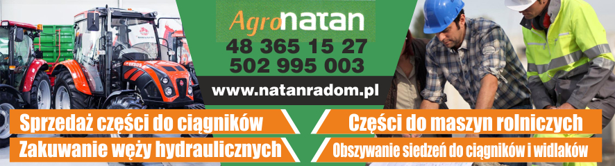 Anonse - czci do maszyn rolniczych  - AGRONATAN DOROTA WITKOWSKA 