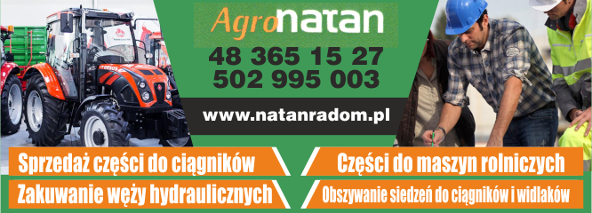 Anonse - czci do maszyn rolniczych  - AGRONATAN DOROTA WITKOWSKA 