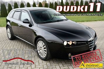 Anonse ALFA ROMEO 159, 2007r., 1.900cm<sup>3</sup>, 150KM, diesel, 238.000km, czarny, metalik, abs, kontrola trakcji (asr), regulacja wysokosci fotela, dzielo