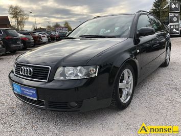 Anonse AUDI A4, 2003r., 2.000cm<sup>3</sup>, 131KM, benzyna, 230.000km, czarny, metalik, abs, kontrola trakcji (asr), regulacja wysokosci fotela, dzielona tyl