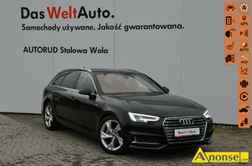 Anonse AUDI A4, 2019r., 1.968cm<sup>3</sup>, 190KM, diesel, 126.906km, czarny, abs, kontrola trakcji (asr), regulacja wysokosci fotela, dzielona tylna kanapa,