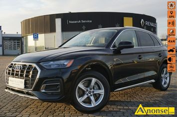 Anonse AUDI Q5, 2021r., 1.984cm<sup>3</sup>, 265KM, benzyna, sedan, 8.362km, czarny, metalik, abs, kontrola trakcji (asr), regulacja wysokosci fotela, dzielon