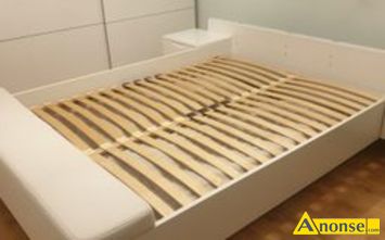 Anonse ŁÓŻKO, kolor biały, używane, 2-osobowe, do sypialni z dwoma szafkami powierzchnia do spania 160x200, stan dobry, c.600zł. RADOM 661-350-46