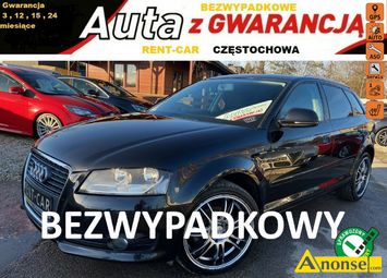Anonse AUDI A3, 2008r., 1.896cm<sup>3</sup>, 105KM, diesel, hatchback, 235.932km, czarny, metalik, abs, regulacja wysokosci fotela, immobiliser, centralny zam