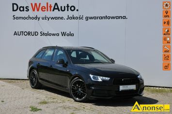 Anonse AUDI A4, 2019r., 1.968cm<sup>3</sup>, 190KM, diesel, hatchback, 156.062km, czarny, metalik, abs, kontrola trakcji (asr), regulacja wysokosci fotela, dz