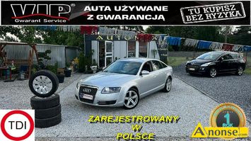 Anonse AUDI A6, 2005r., 2.000cm<sup>3</sup>, 140KM, diesel, sedan, 325.000km, srebrny, pera, abs, regulacja wysokosci fotela, dzielona tylna kanapa, kierowni