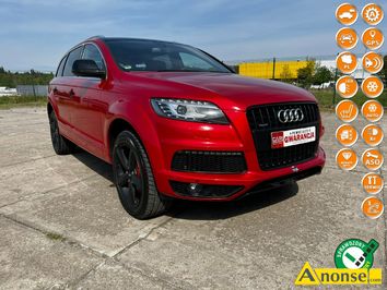 Anonse AUDI Q7, 2014r., 4.200cm<sup>3</sup>, 326KM, diesel, 201.000km, czarny, metalik, abs, kontrola trakcji (asr), regulacja wysokosci fotela, dzielona tyln