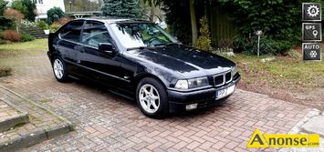 Anonse BMW 316, 1996r., 1.600cm<sup>3</sup>, 102KM, benzyna, 333.345km, czarny, metalik, abs, regulacja wysokosci fotela, autoalarm, immobiliser, centralny za