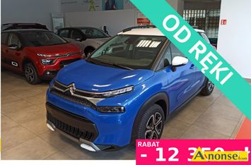 Anonse CITROEN C3 Aircross, 2022r., 1.198cm<sup>3</sup>, 110KM, benzyna, 2km, niebieski, metalik, abs, kontrola trakcji (asr), regulacja wysokosci fotela, dzi