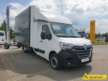 Anonse RENAULT MASTER, 2023r., 2.300cm<sup>3</sup>, 165KM, diesel, 4km, biay, skrzynia z plandeka, abs, kontrola trakcji (asr), swiatla przeciwmgielne, kompu