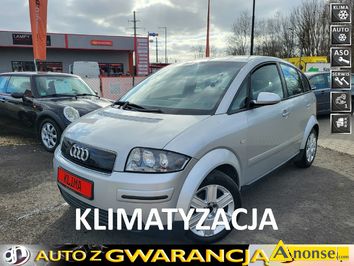 Anonse AUDI A2, 2000r., 1.398cm<sup>3</sup>, 75KM, benzyna, hatchback, 214.000km, srebrny, metalik, abs, kontrola trakcji (asr), regulacja wysokosci fotela, d