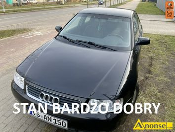 Anonse AUDI A3, 2002r., 1.600cm<sup>3</sup>, 102KM, benzyna, hatchback, 148.000km, czarny, pera, abs, kontrola trakcji (asr), regulacja wysokosci fotela, dzi