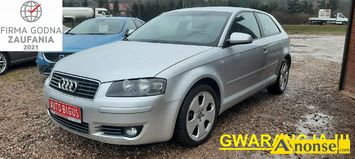 Anonse AUDI A3, 2003r., 1.600cm<sup>3</sup>, 102KM, benzyna, hatchback, 205.000km, srebrny, metalik, abs, kontrola trakcji (asr), regulacja wysokosci fotela,