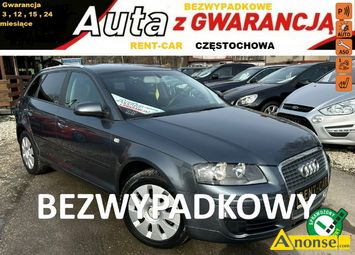 Anonse AUDI A3, 2008r., 1.896cm<sup>3</sup>, 105KM, diesel, hatchback, 193.099km, czarny, metalik, abs, regulacja wysokosci fotela, dzielona tylna kanapa, imm