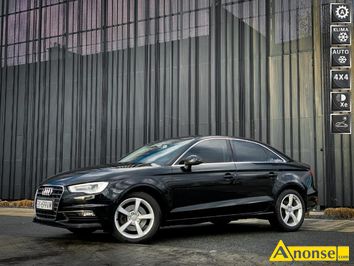 Anonse AUDI A3, 2016r., 1.984cm<sup>3</sup>, 223KM, benzyna, sedan, 89.000km, czarny, szyberdach, tempomat, felgi aluminiowe, 83, c.76.500z. TARNOWSKIE GRY