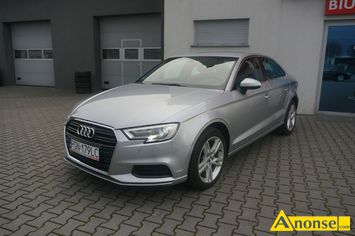 Anonse AUDI A3, 2018r., 1.598cm<sup>3</sup>, 116KM, diesel, sedan, 73.000km, srebrny, metalik, abs, kontrola trakcji (asr), regulacja wysokosci fotela, dzielo