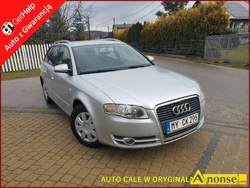 Anonse AUDI A4, 2006r., 1.984cm<sup>3</sup>, 130KM, benzyna, 139.000km, srebrny, metalik, abs, kontrola trakcji (asr), regulacja wysokosci fotela, dzielona ty