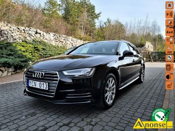 Anonse AUDI A4, 2016r., 1.968cm<sup>3</sup>, 190KM, diesel, 215.000km, czarny, metalik, abs, kontrola trakcji (asr), regulacja wysokosci fotela, dzielona tyln