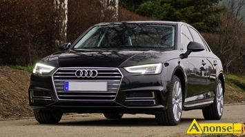 Anonse AUDI A4, 2018r., 1.395cm<sup>3</sup>, 150KM, benzyna, sedan, 35.000km, czarny, metalik, abs, kontrola trakcji (asr), regulacja wysokosci fotela, dzielo
