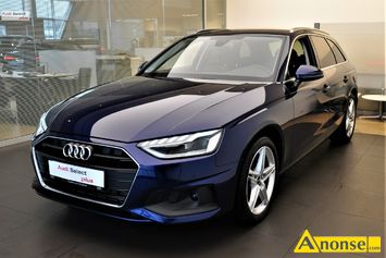 Anonse AUDI A4, 2021r., 2.000cm<sup>3</sup>, 150KM, benzyna, 32.650km, granatowy, metalik, abs, kontrola trakcji (asr), regulacja wysokosci fotela, dzielona t