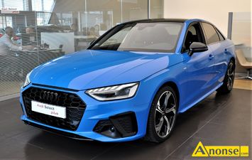 Anonse AUDI A4, 2022r., 1.984cm<sup>3</sup>, 150KM, benzyna, sedan, 8.815km, niebieski, abs, kontrola trakcji (asr), regulacja wysokosci fotela, dzielona tyln