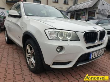 Anonse BMW X3, 2011r., 1.995cm<sup>3</sup>, 184KM, diesel, 197.000km, biay, metalik, abs, kontrola trakcji (asr), regulacja wysokosci fotela, dzielona tylna