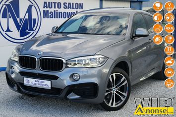 Anonse BMW X6, 2015r., 2.993cm<sup>3</sup>, 258KM, diesel, 111.000km, metalik, abs, regulacja wysokosci fotela, dzielona tylna kanapa, kierownica wielofunkcyj