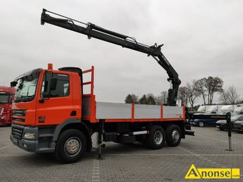 Anonse DAF CF 85.380 6x2 Oś Skrętna Skrzynia HDS HIAB 220C, 2006r., 12.580cm<sup>3</sup>, 380KM, diesel, 626.400km, dwig, abs, immobiliser, elektryczne szy