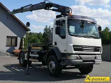 Anonse DAF LF 55.220 Hakowiec Skibicki + HDS Hiab 144 DUO Nis, 2013r., 6.692cm<sup>3</sup>, 220KM, diesel, 309.000km, hakowiec, 151, c.293.000z do uzg.. DALE