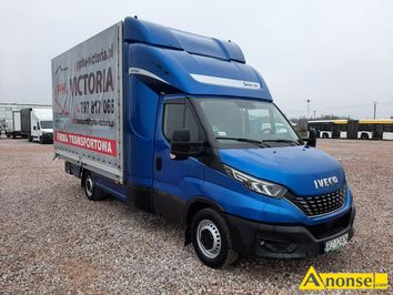 Anonse IVECO Daily, 2021r., 2.998cm<sup>3</sup>, 210KM, diesel, 114.500km, niebieski, skrzynia z plandeka, 99, c.144.000z. KOMORNIKI 71