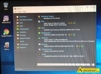 Anonse KOMPUTER, FUJITSU, Tanio wydajny komputer 4 rdzeniowy w super stanie Sprawny dokładnie przetestowany zadbany Gotowy do używania wgrany syste