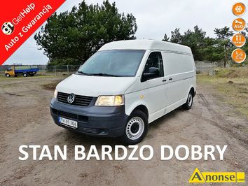 Anonse VW TRANSPORTER, 2005r., 2.500cm<sup>3</sup>, 131KM, diesel, 237.000km, biay, furgon blaszak, abs, kontrola trakcji (asr), regulacja wysokosci fotela,
