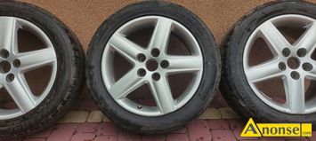 Anonse A FELGI ALUMINIOWE 225/50/R17, Witam, mam do sprzedania komplet 4 felg aluminiowych 225/50/R17 z oponami uywane posiadajce otarcia tak jak