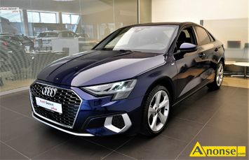 Anonse AUDI A3, 2021r., 1.000cm<sup>3</sup>, 110KM, benzyna, sedan, 27.512km, granatowy, metalik, abs, kontrola trakcji (asr), regulacja wysokosci fotela, dzi