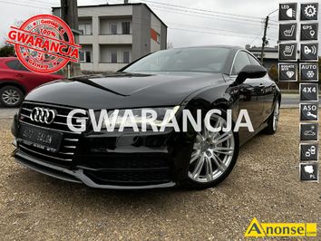 Anonse AUDI A7, 2013r., 2.995cm<sup>3</sup>, 310KM, benzyna, sedan, 159.000km, czarny, abs, kontrola trakcji (asr), regulacja wysokosci fotela, dzielona tylna