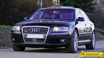 Anonse AUDI A8, 2005r., 4.200cm<sup>3</sup>, 326KM, diesel, sedan, 260.000km, czarny, metalik, abs, kontrola trakcji (asr), regulacja wysokosci fotela, kierow