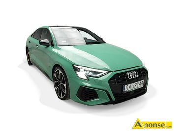 Anonse AUDI S3, 2022r., 1.984cm<sup>3</sup>, 310KM, benzyna, sedan, 13.100km, zielony, abs, centralny zamek, wspomaganie kierownicy, poduszka pow. pasazera, p
