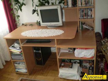 Anonse BIURKO, Sprzedam nowe biurko komputerowe duże z nadstawką robione na zamówienie Długość całkowita 150cm, Długość blatu 120cm, Wysokość do bl