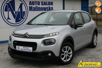 Anonse CITROEN C3, 2017r., 1.199cm<sup>3</sup>, 82KM, benzyna, hatchback, 53.000km, srebrny, metalik, abs, regulacja wysokosci fotela, dzielona tylna kanapa,