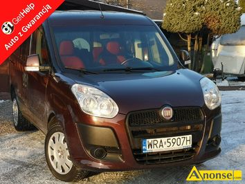 Anonse FIAT DOBLO, 2011r., 1.368cm<sup>3</sup>, 95KM, benzyna, 128.000km, bordowy, metalik, abs, regulacja wysokosci fotela, kierownica wielofunkcyjna, immobi