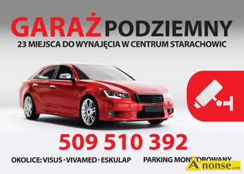 Anonse MIEJSCE GARAOWE, STARACHOWICE, WYNAJM, miejsce na auto osobowe (225 z netto/mc), schowek na motocykl (80 z netto/mc)/ powierzchni magaz