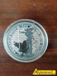 Anonse MONETA SREBRNE., Sprzedam monet srebrn Britannia Queen Elizabeth 2021 prba srebra 999, 1oz Ag nomina 2GBP. Zapraszam do kupna., c.100z