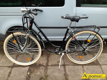 Anonse ROWER, Rowery z Niemiec nowa proczna czarna damka stan idealny rama aluminium koa 28 cali 6 piegw w przerzutce dynamo w przedniej piaci