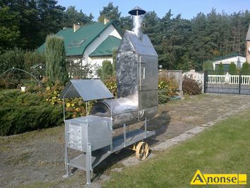 Anonse GRILO-WENDZARKA, gril-wendzarka-kuchnia wykonana ze stali kwasodpornej kuchnia na 1 fajerk gril 60/30 cm poj.wendzarki ok.30 kg, stan bardz