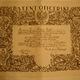 PATENT OFICERSKI, PATENT OFICERSKI, STOPIE KAPITANA, PODPISANY J. PISUDSKI, DATA 1932R., W TUBIE, stan bardzo dobry, c.10.500z do uzg.. L