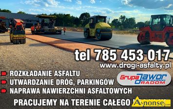 Anonse BUDOWA, Nasza oferta to przede wszystkim utwardzanie drg dojazdowych, budowa parkingw, podjazdw, przejazdw kolejowych, obiektw sportowy