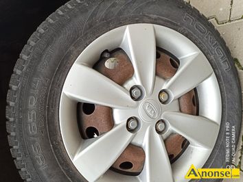 Anonse KOA ZIMOWE, 14” czyli felgi stalowe 14”,ruby 4x100 otwr centralny 54,1 5,5J ET46 H2 oraz opony zimowe Nokian185/65x14 86T bienik 6-7